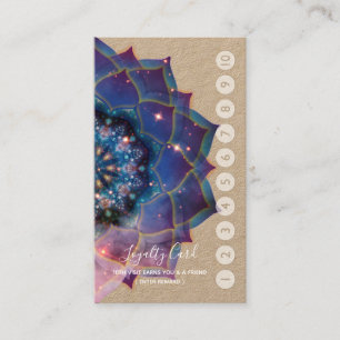 Carte De Visite Boho Nebula Bloom   Conception de Mandala