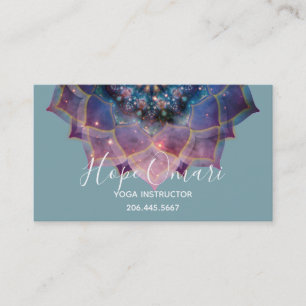 Carte De Visite Boho Nebula Bloom Conception de Mandala