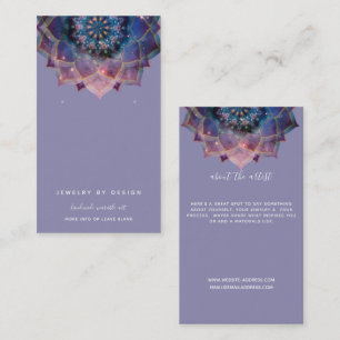 Carte De Visite Boho Nebula Bloom   Conception de Mandala