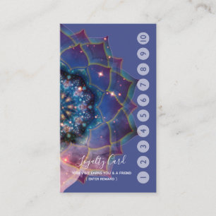 Carte De Visite Boho Nebula Bloom   Conception de Mandala