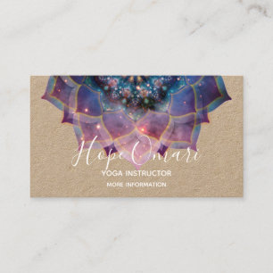 Carte De Visite Boho Nebula Bloom Conception de Mandala