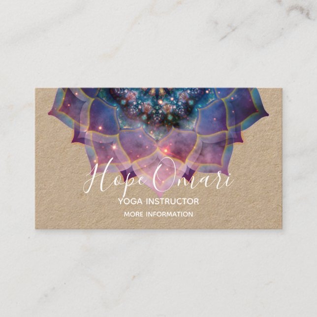 Carte De Visite Boho Nebula Mandala, Mystique (Devant)