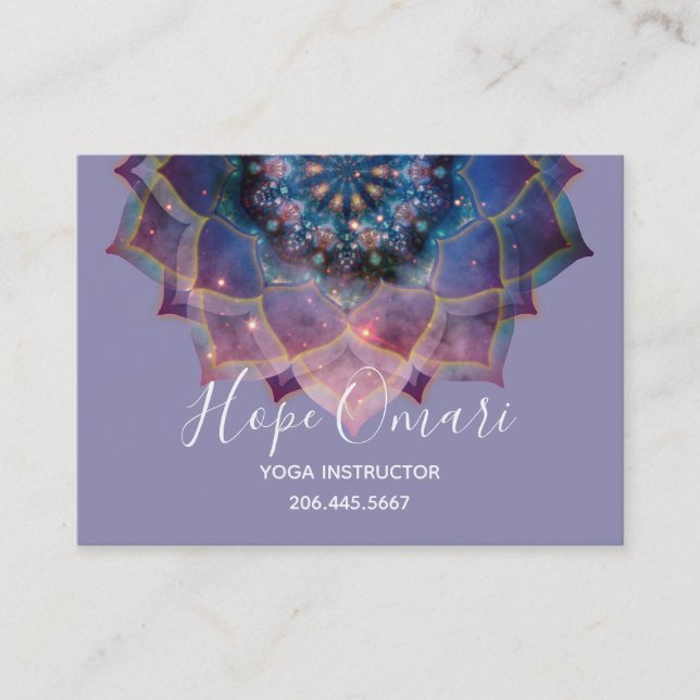 Carte De Visite Boho Nebula Mandala, Mystique (Devant)