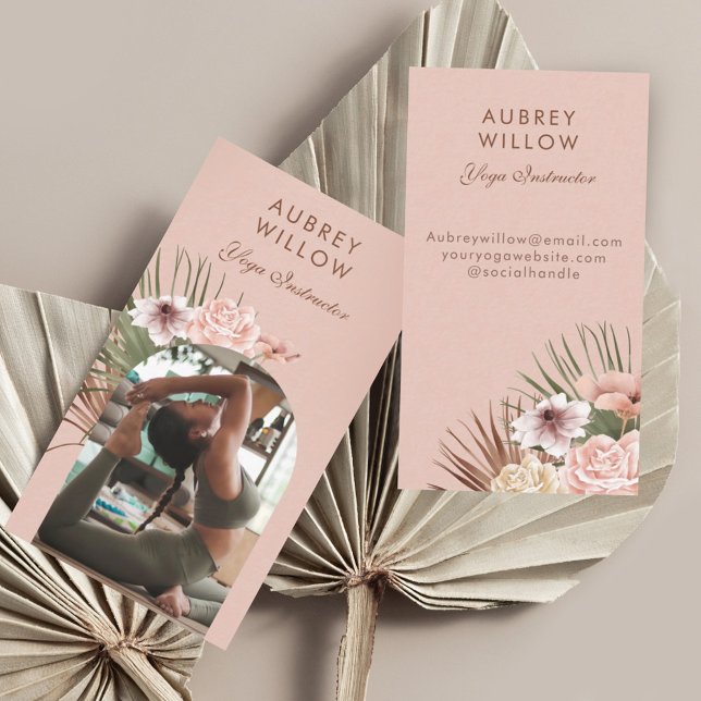 Carte De Visite Boho Photo Arch Yoga (Créateur téléchargé)