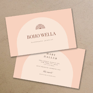 Carte de visite Boho Pink Arch