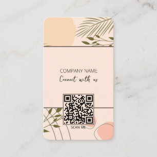 Carte De Visite Boho QR Code Connectez-Nous