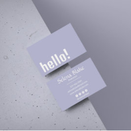 Carte De Visite Boho Retro tendance - Moderne violet et blanc