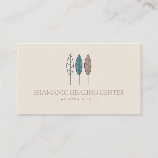 Carte De Visite Boho Shamanic Healing Nom Personnalisé (Devant)
