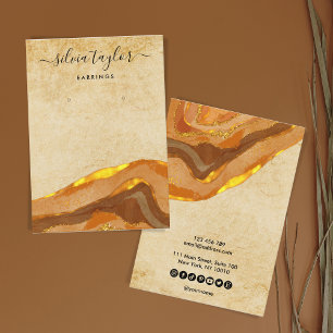 Carte De Visite Boho Terracotta Designer Bijoux Détenteur social