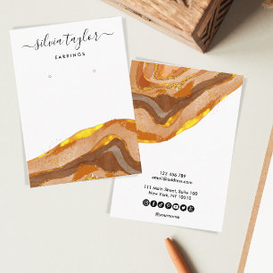 Carte De Visite Boho Terracotta Designer Bijoux Détenteur social