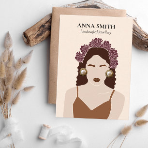 Carte De Visite Boho unique femme inclusive Écran d'oreille