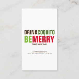 Carte de visite Boire Coquito Soyez Joyeux