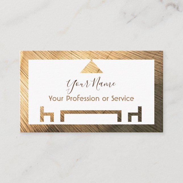 Carte De Visite Bois bio pour design d'intérieur et mobilier ! (Devant)