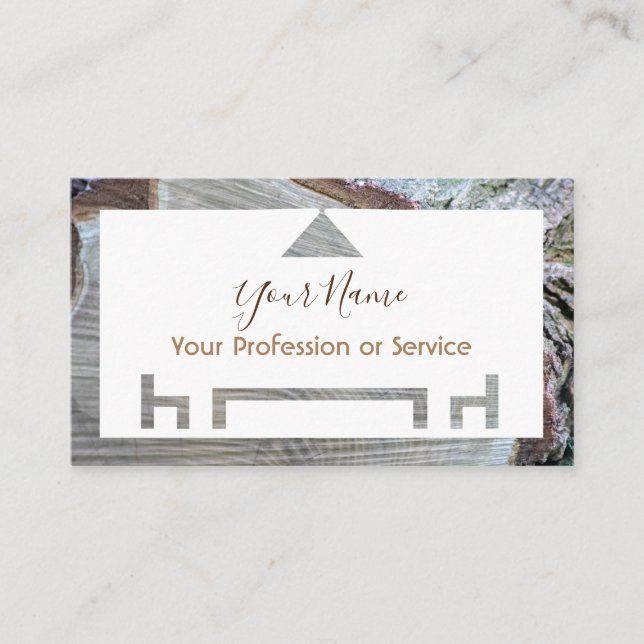 Carte De Visite Bois bio pour design d'intérieur et mobilier ! bu (Devant)