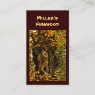 Carte De Visite Bois de chauffage antique d'arbre