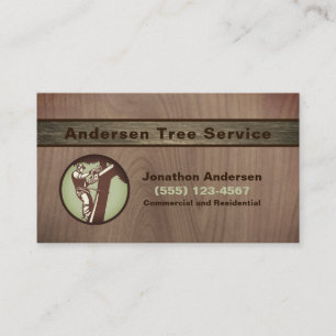 Carte De Visite Bois Design Arbre Découpage Paysage Service de tri