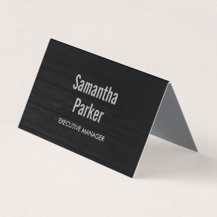 Carte De Visite Bois gris contemporain minimaliste moderne