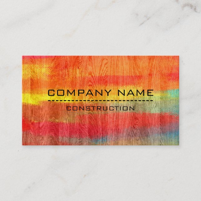 Carte De Visite Bois moderne couleur professionnelle look #11 (Devant)