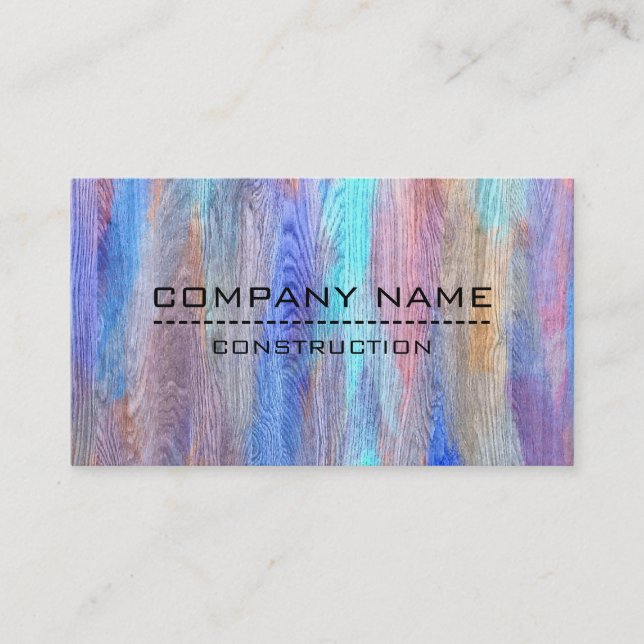 Carte De Visite Bois moderne couleur professionnelle look #12 (Devant)