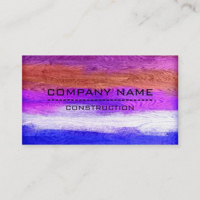 Carte De Visite Bois moderne couleur professionnelle look #15 (Devant)