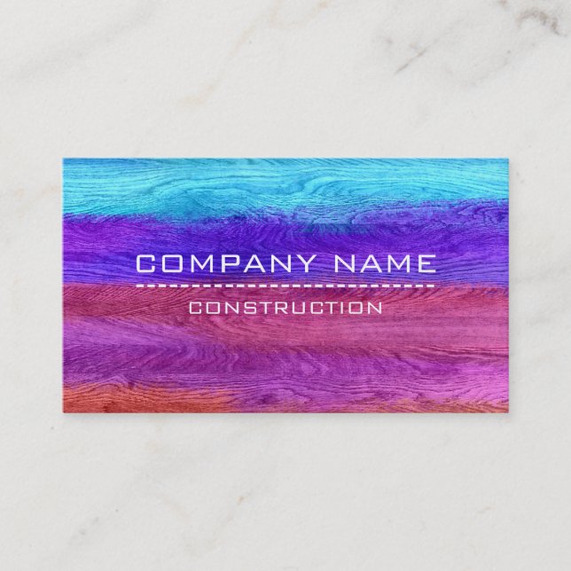 Carte De Visite Bois moderne couleur professionnelle look #17 (Devant)