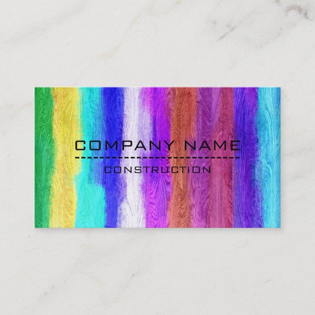 Carte De Visite Bois moderne couleur professionnelle look #18 (Devant)