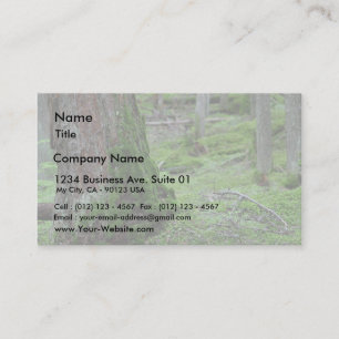 Carte De Visite Bois moussus de forêts d'arbres