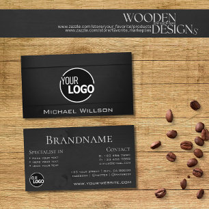Carte De Visite Bois naturel Grains Noir Bois Bois Bois Logo Moder