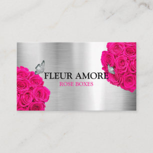 Carte De Visite Boîte à Roses Cadeaux Fleurs