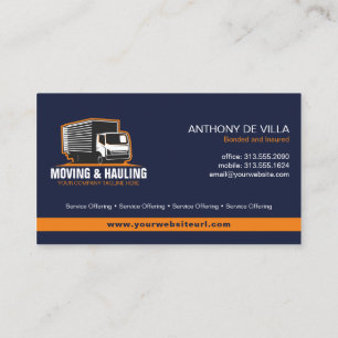 Carte De Visite Boîte Camion Moto & Livraison Service Société B