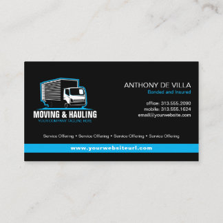 Carte De Visite Boîte Camion Moving Hauling Livraison Société