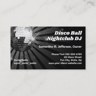 Carte De Visite Boîte de nuit Discothèque DJ Disc Jockey Soirée da