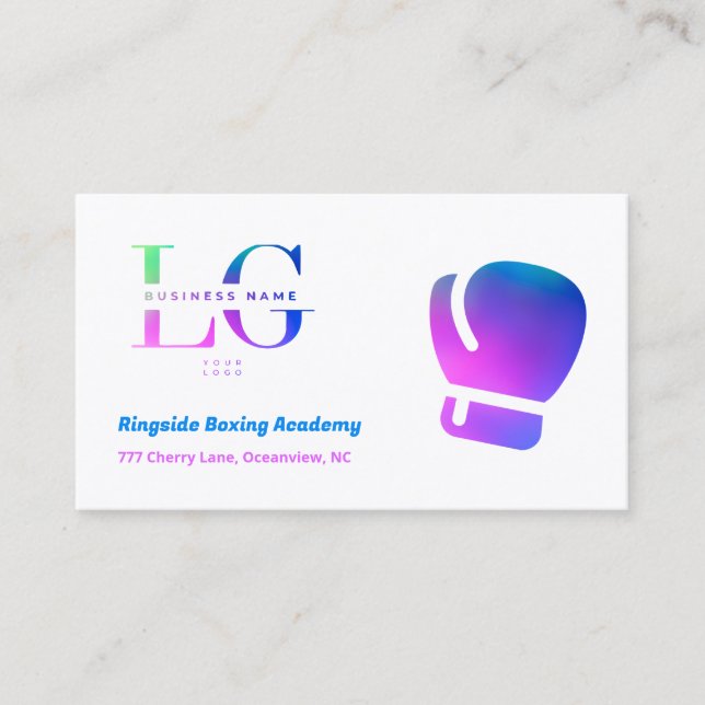 CARTE DE VISITE BOÎTE LOGO PERSONNALISÉ QR (Devant)