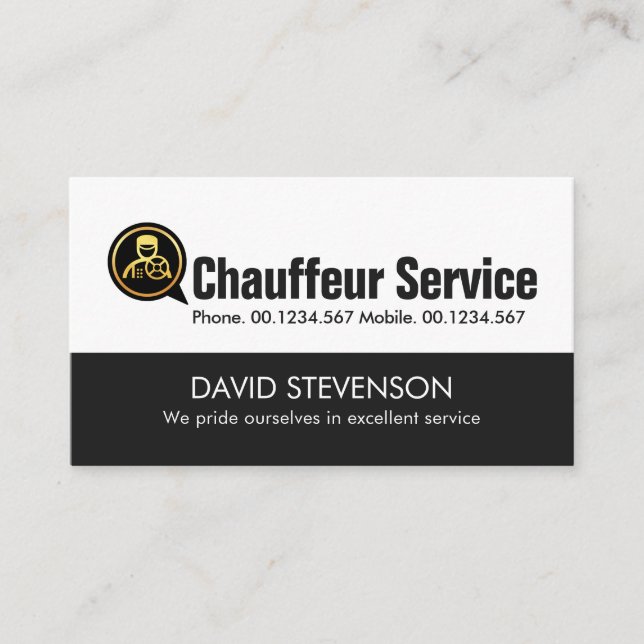Carte De Visite Boîte vocale Chauffeur créative Conduite (Devant)