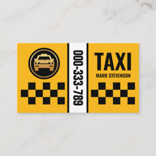 Carte De Visite Boîtes de taxis jaunes Chauffeur
