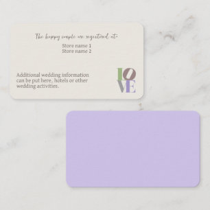 Carte De Visite Boîtier Mariage LOVE moderne