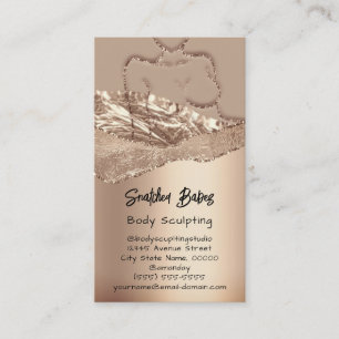 Carte De Visite Boîtier Sculpter Cosmétique Logo QR Code Rose Part