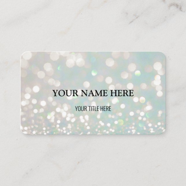 Carte De Visite Bokeh chatoyant personnalisé (Devant)