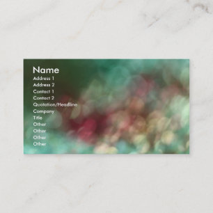 Carte De Visite Bokeh coloré