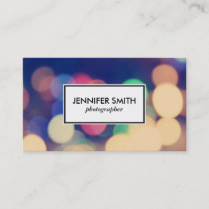 Carte De Visite Bokeh   Coloré II