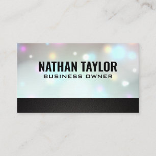 Carte De Visite Bokeh   Découpe de texture noire