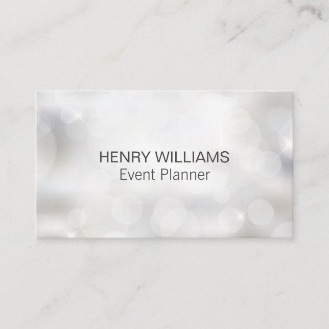 Carte De Visite Bokeh | Planificateur d'événements Mariage | Resta (Devant)