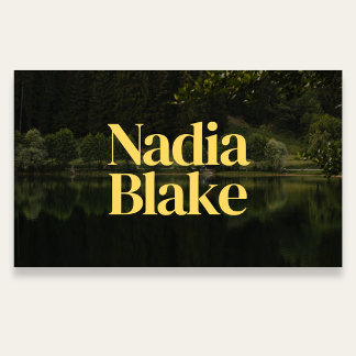 Carte De Visite Bold Editorial Style Photo QR Code White