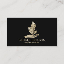 Carte De Visite Bold Pearl Crystal Main Boho Custom Gem Logo