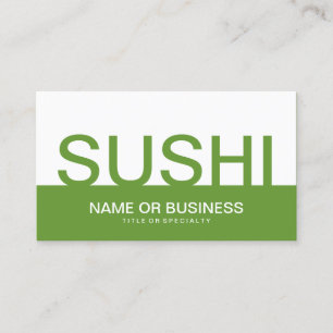 Carte De Visite bold SUSHI (personnalisable en couleur)