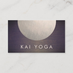 Carte De Visite Bold Zen Circle Yoga et Méditation Enseignant Wood