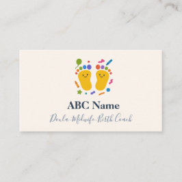 Carte De Visite Bon pas Coloful Doula & Birth Coach