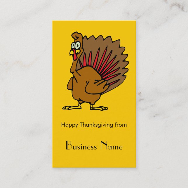 Carte De Visite Bon thanksgiving stupide Turquie (Devant)