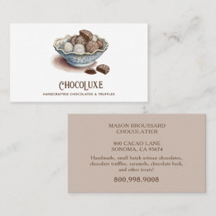 Carte De Visite Bonbons au chocolat et confections de truffes