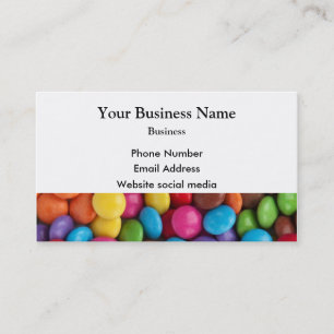Carte De Visite Bonbons multicolores ou motif sucré